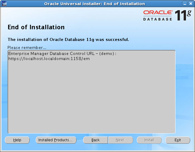 Oracle 11g Installer