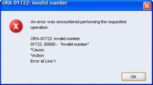 Oracle foutmelding